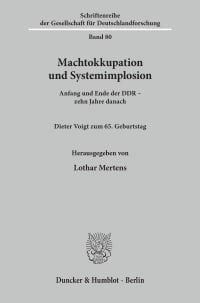 Cover Machtokkupation und Systemimplosion