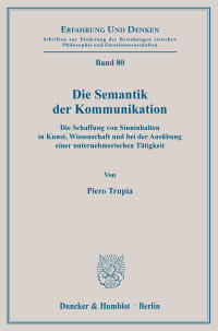 Cover Die Semantik der Kommunikation