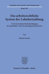 Cover Das arbeitsrechtliche System der Lohnfortzahlung