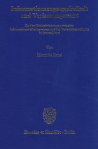 Cover Informationszugangsfreiheit und Verfassungsrecht