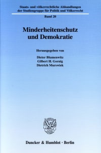 Cover Minderheitenschutz und Demokratie