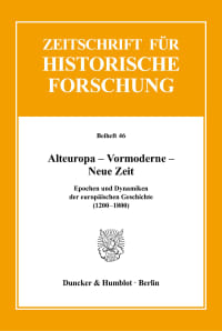 Cover Alteuropa – Vormoderne – Neue Zeit