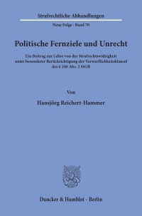 Cover Politische Fernziele und Unrecht