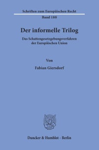 Cover Der informelle Trilog