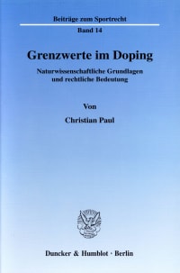 Cover Grenzwerte im Doping