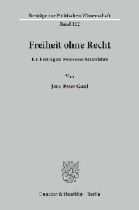 Cover Freiheit ohne Recht