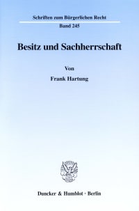 Cover Besitz und Sachherrschaft