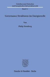 Cover Governance-Strukturen im Energierecht