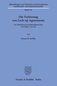 Cover Die Verletzung von Lock-up Agreements