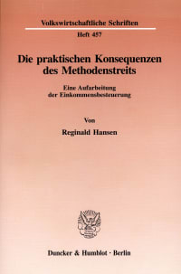 Cover Die praktischen Konsequenzen des Methodenstreits