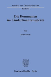 Cover Die Kommunen im Länderfinanzausgleich