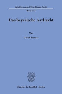 Cover Das bayerische Asylrecht