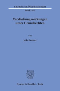 Cover Verstärkungswirkungen unter Grundrechten