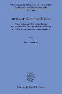 Cover Investorenkommunikation