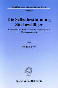 Cover Die Selbstbestimmung Sterbewilliger