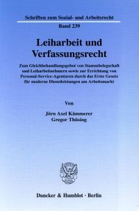 Cover Leiharbeit und Verfassungsrecht