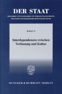 Cover Interdependenzen zwischen Verfassung und Kultur