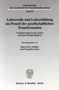 Cover Lehrerrolle und Lehrerbildung im Prozeß der gesellschaftlichen Transformation