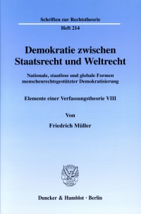 Cover Demokratie zwischen Staatsrecht und Weltrecht