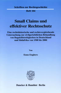 Cover Small Claims und effektiver Rechtsschutz