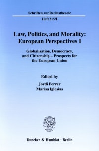 Cover Law, Politics, and Morality: European Perspectives I