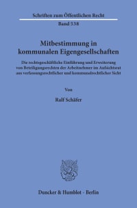 Cover Mitbestimmung in kommunalen Eigengesellschaften