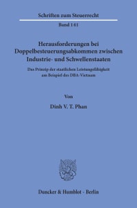 Cover Herausforderungen bei Doppelbesteuerungsabkommen zwischen Industrie- und Schwellenstaaten