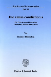 Cover Die causa condictionis