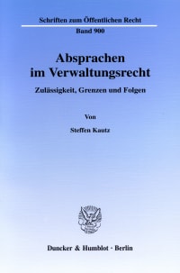 Cover Absprachen im Verwaltungsrecht