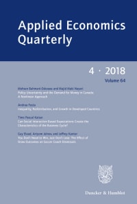 Cover Applied Economics Quarterly (AEQ)