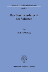 Cover Das Beschwerderecht des Soldaten