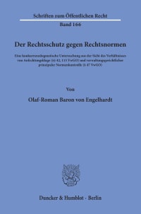 Cover Der Rechtsschutz gegen Rechtsnormen