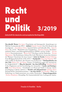 Cover Recht und Politik (RuP)