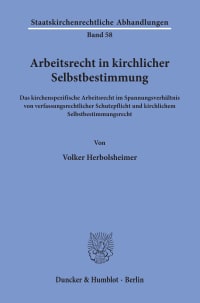 Cover Arbeitsrecht in kirchlicher Selbstbestimmung