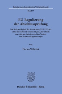 Cover EU-Regulierung der Abschlussprüfung