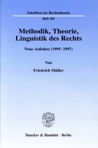 Cover Methodik, Theorie, Linguistik des Rechts