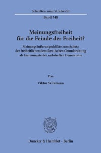 Cover Meinungsfreiheit für die Feinde der Freiheit?