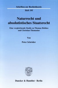 Cover Naturrecht und absolutistisches Staatsrecht