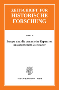 Cover Europa und die osmanische Expansion im ausgehenden Mittelalter