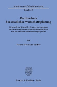 Cover Rechtsschutz bei staatlicher Wirtschaftsplanung