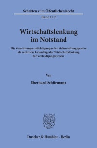 Cover Wirtschaftslenkung im Notstand