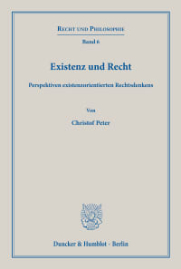 Cover Existenz und Recht