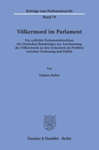 Cover Völkermord im Parlament