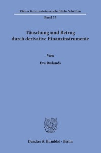 Cover Täuschung und Betrug durch derivative Finanzinstrumente