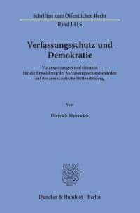 Cover Verfassungsschutz und Demokratie