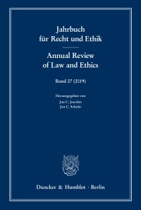 Cover Jahrbuch für Recht und Ethik / Annual Review of Law and Ethics