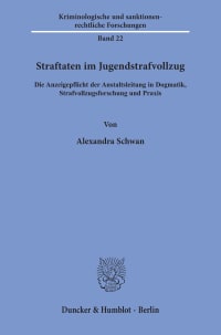 Cover Straftaten im Jugendstrafvollzug