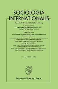 Cover Sociologia Internationalis (SOCINT)