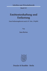 Cover Emittentenhaftung und Entlastung