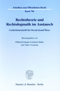 Cover Rechtstheorie und Rechtsdogmatik im Austausch